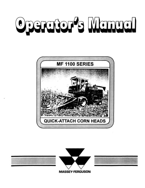 Agco Technical Publications Massey Ferguson Harvesting Corn Headers