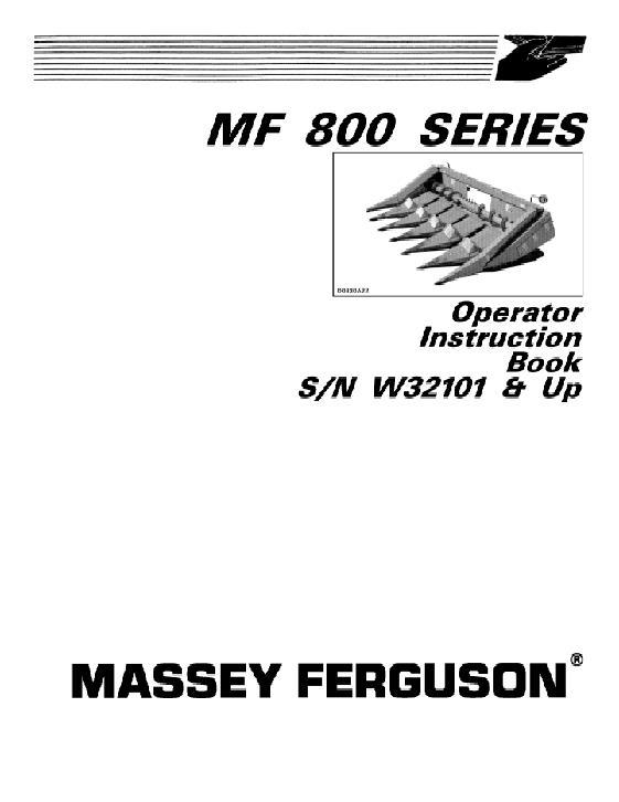 Agco Technical Publications Massey Ferguson Harvesting Corn Headers